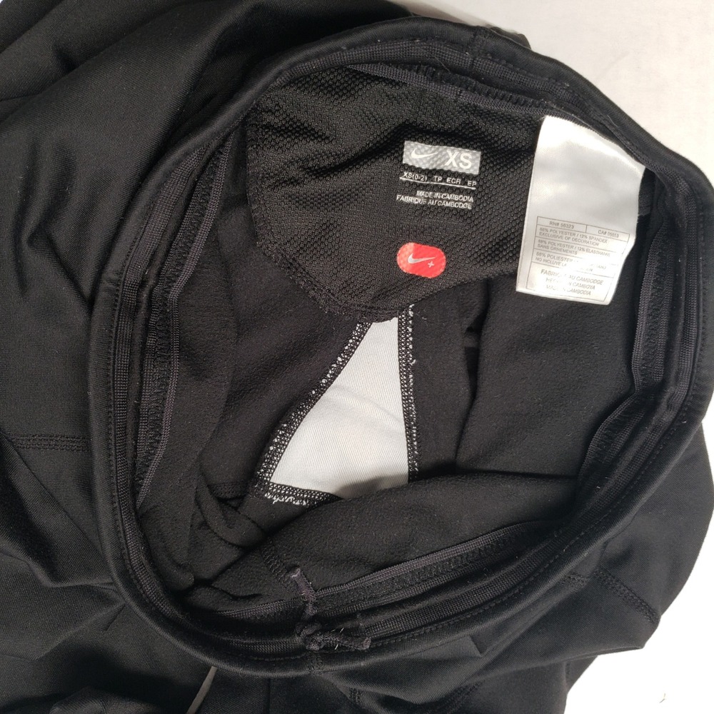 Nike Tech Running Leggings Womens XS Black Reflective Ankle Zip Workout Athletic - Picture 8 of 16